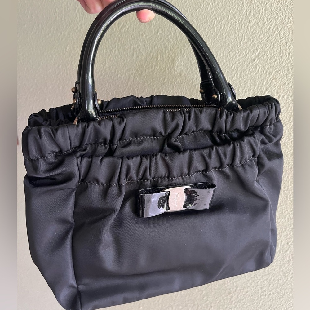 Salvatore Ferragamo Black bag with Bow Accent